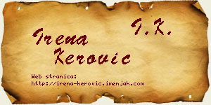 Irena Kerović vizit kartica